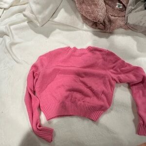 Hot pink cropped sweater